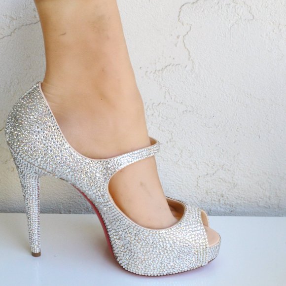Christian Louboutin Bana Custom Swarovski Crystal Pumps - Picture 9 of 12